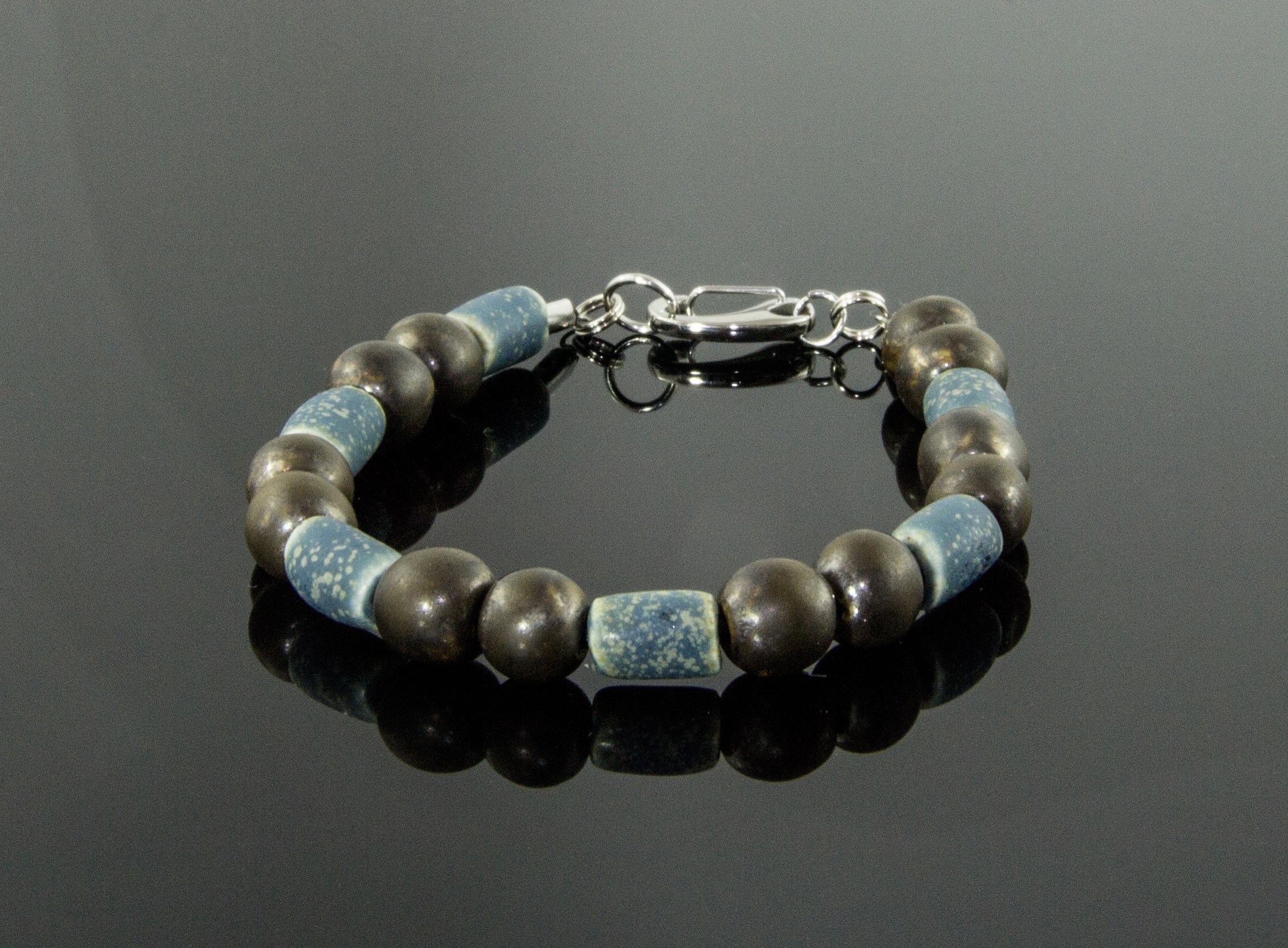 Men's bracelet made of ceramic "Elemental" handmade
