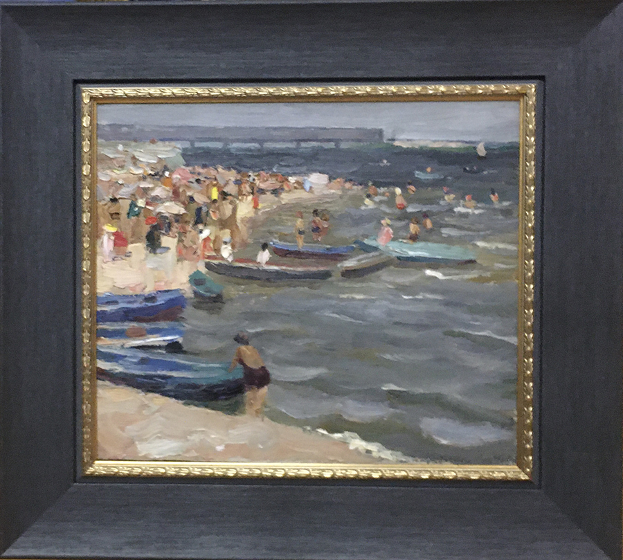 Painting "Beach" by Evgeny Tkachenko, 1960