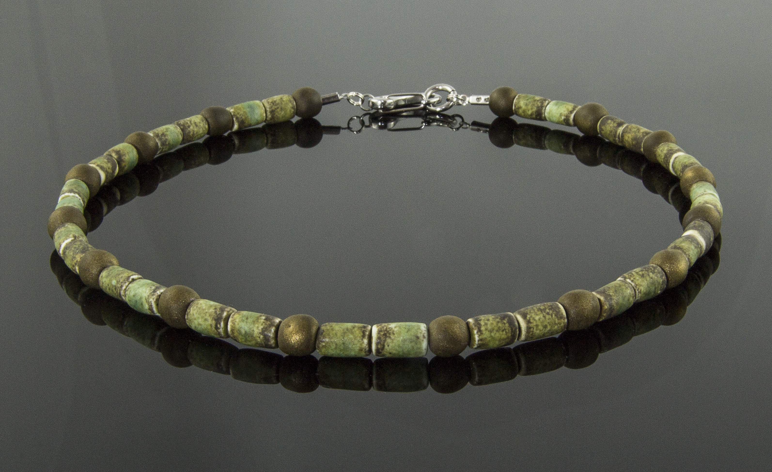 Men's handmade ceramic necklace "Predator"