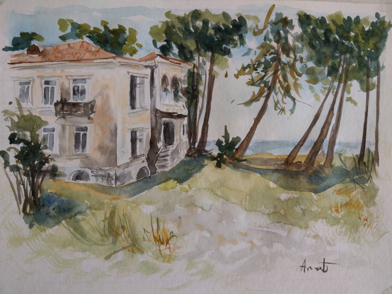 Abandoned house in Georgian Buknari by the sea