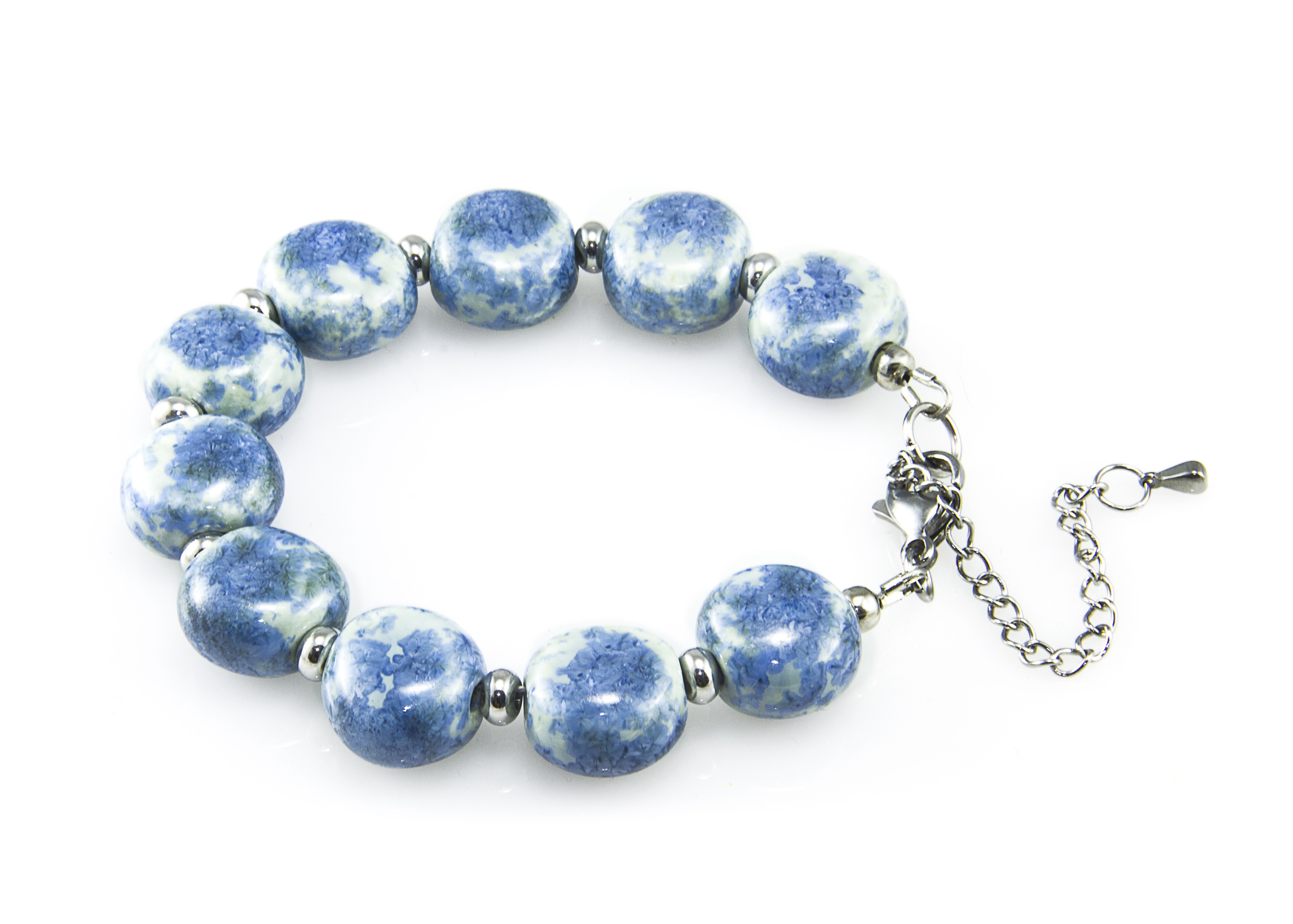 Handmade ceramic bracelet "Frosty Touch"
