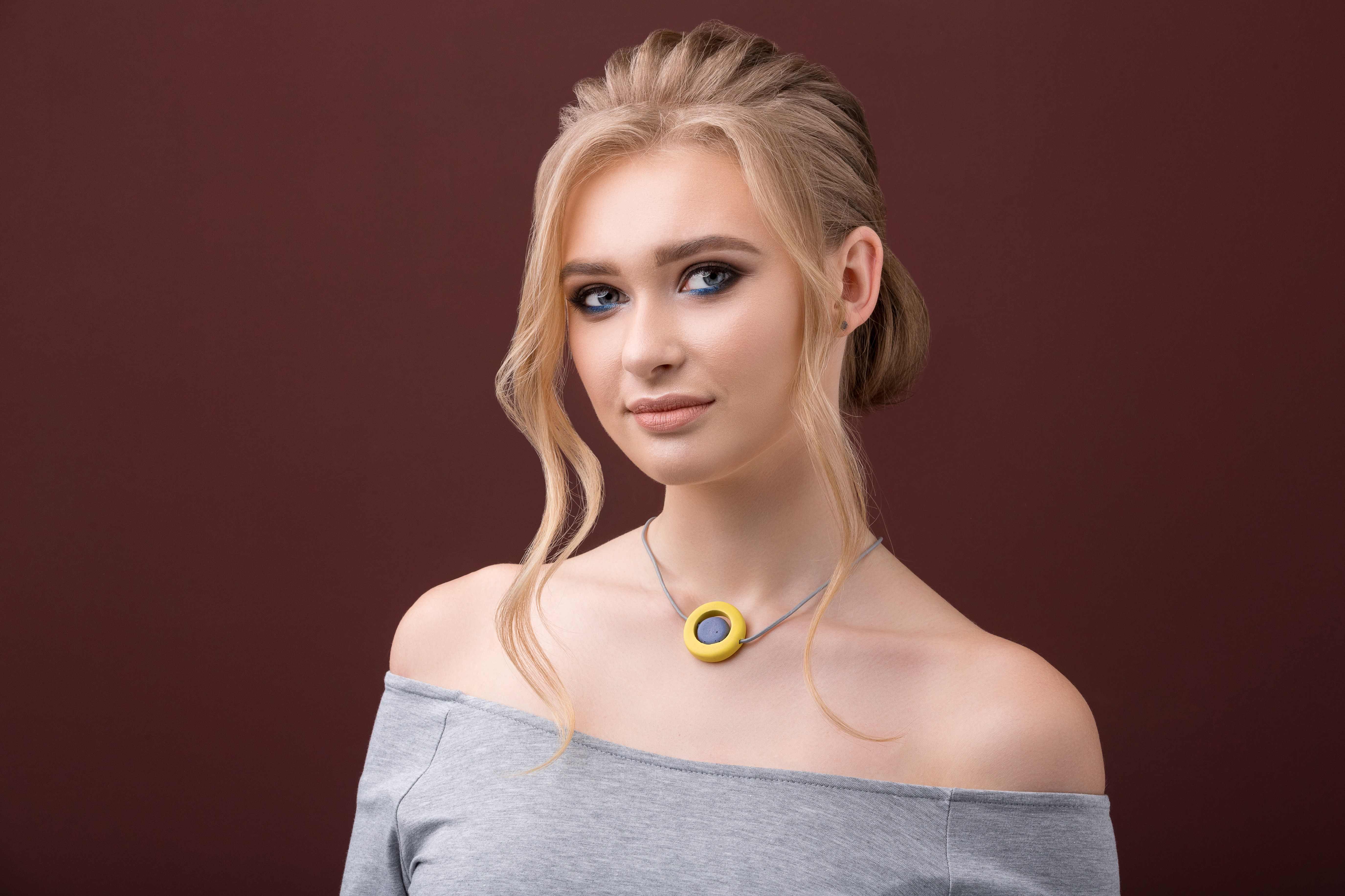 Necklace - pendant made of ceramic "Aura"