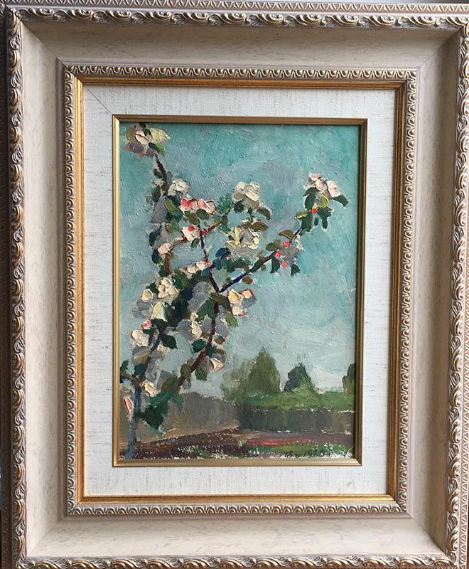 Painting "Blooming apple tree" by Evgeny Tkachenko, 1959